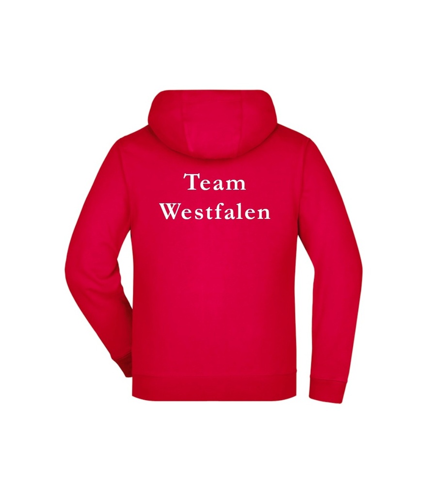 Sweatshirtjacke Herren, rot (Team Westfalen) - JN355 - S (S)