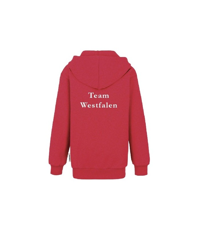 Hoodie-Jacke Kinder (Team Westfalen), rot - H620 - S