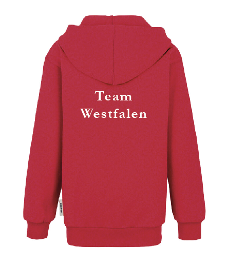 Hoodie-Jacke Kinder (Team Westfalen), rot - H620 - S (116)