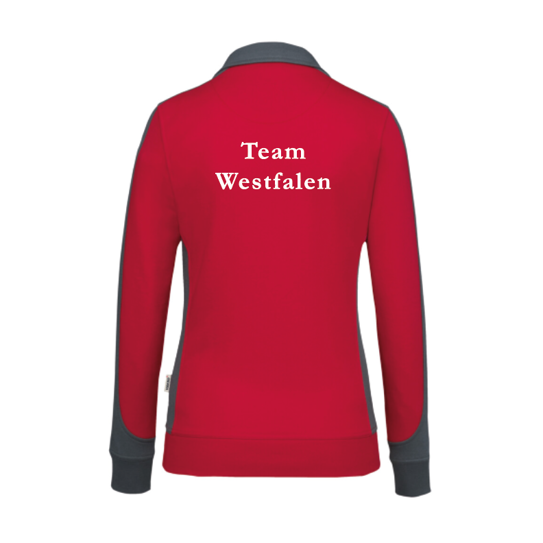 Sweatjacke Damen, rot (Team Westfalen) - H277 - S (XS)