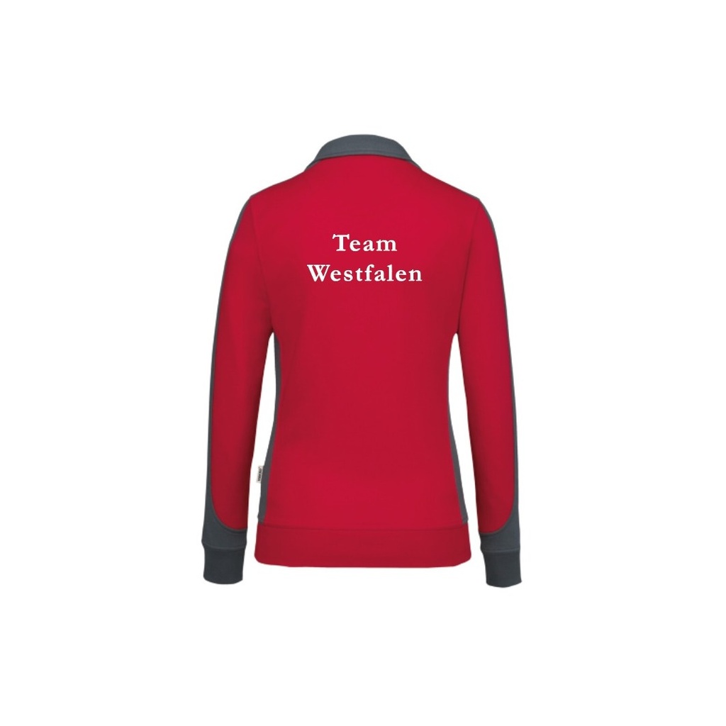 Sweatjacke Damen, rot (Team Westfalen) - H277 - S (XS)