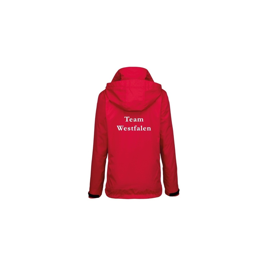 Regenjacke Damen, rot (Team Westfalen) - H262 - D (XS)