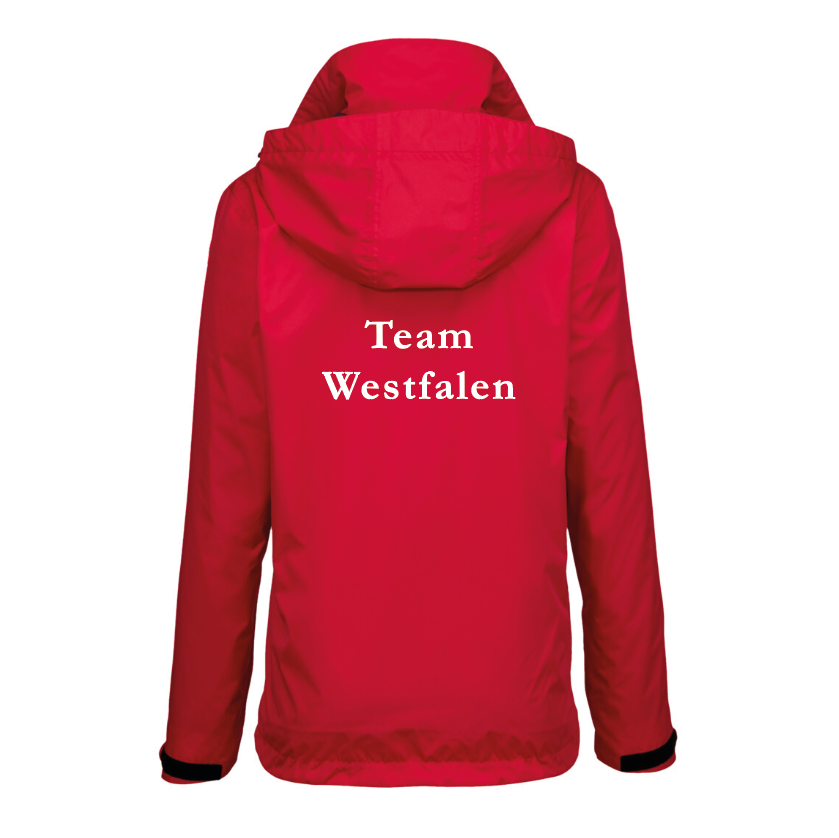 Regenjacke Damen, rot (Team Westfalen) - H262 - D (XS)