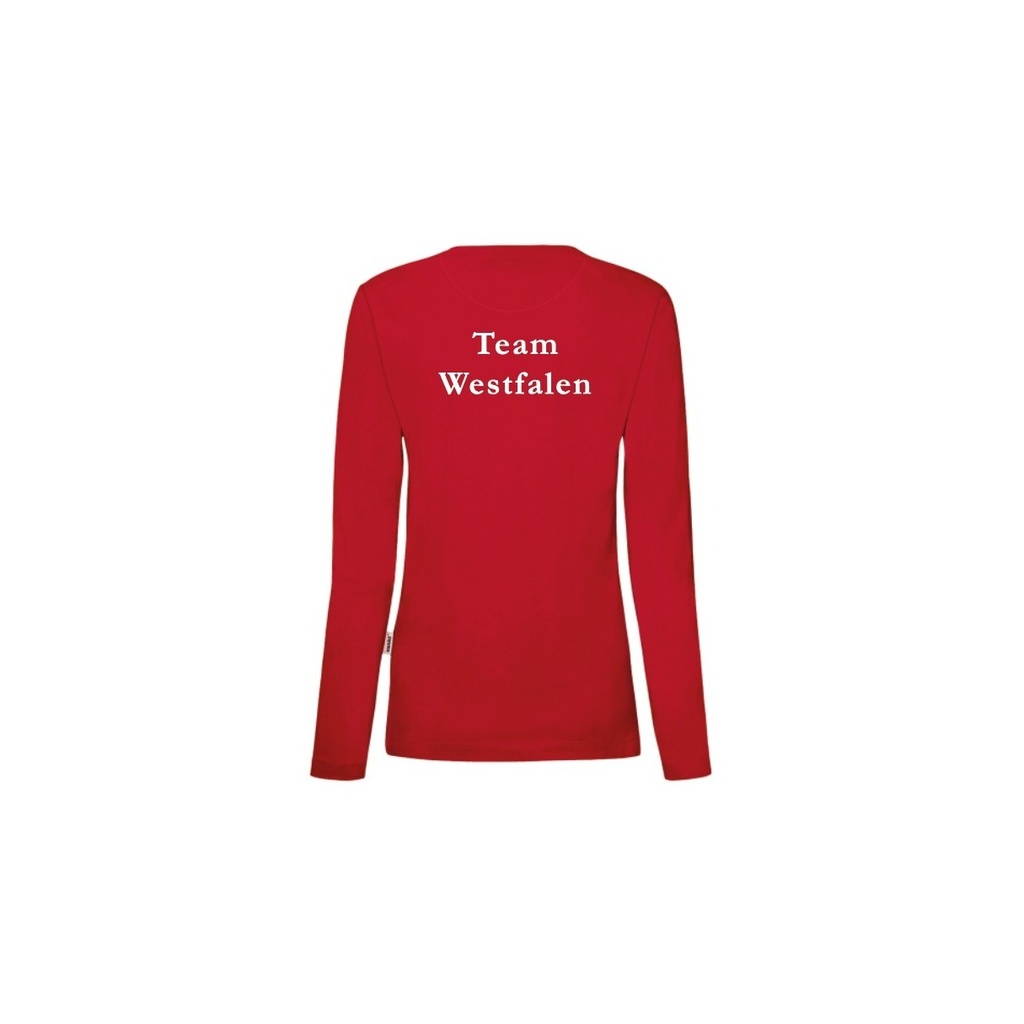 Langarmshirt Damen, rot (Team Westfalen) - H178 - D (XS)