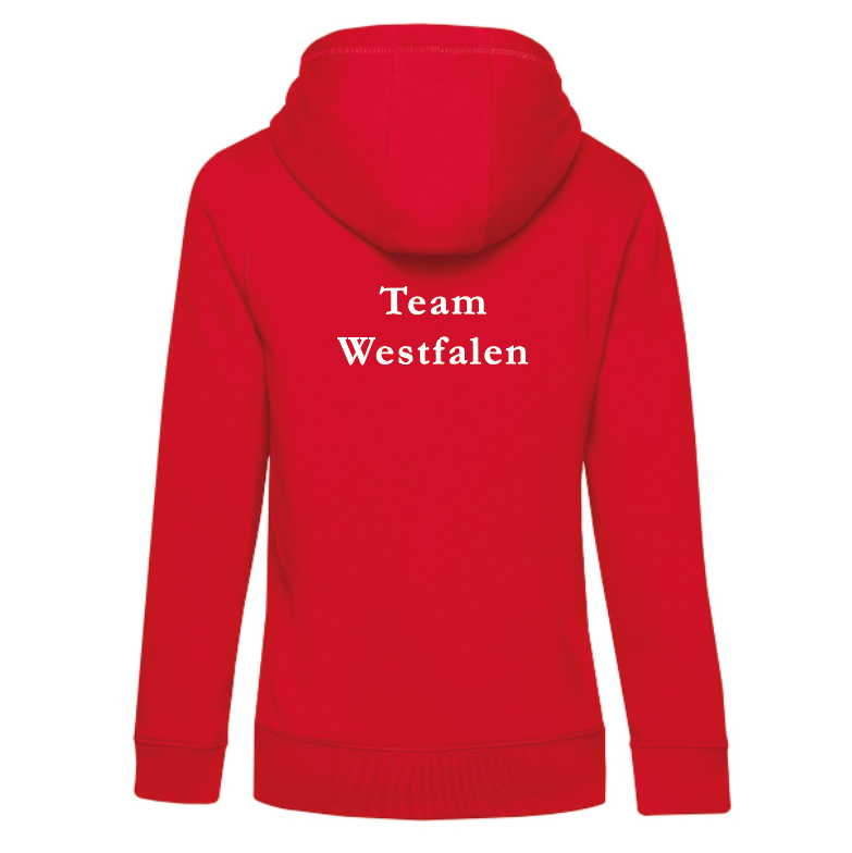 Kapuzen-Sweatshirt Damen, rot (Team Westfalen) - JN795 - D (XS)