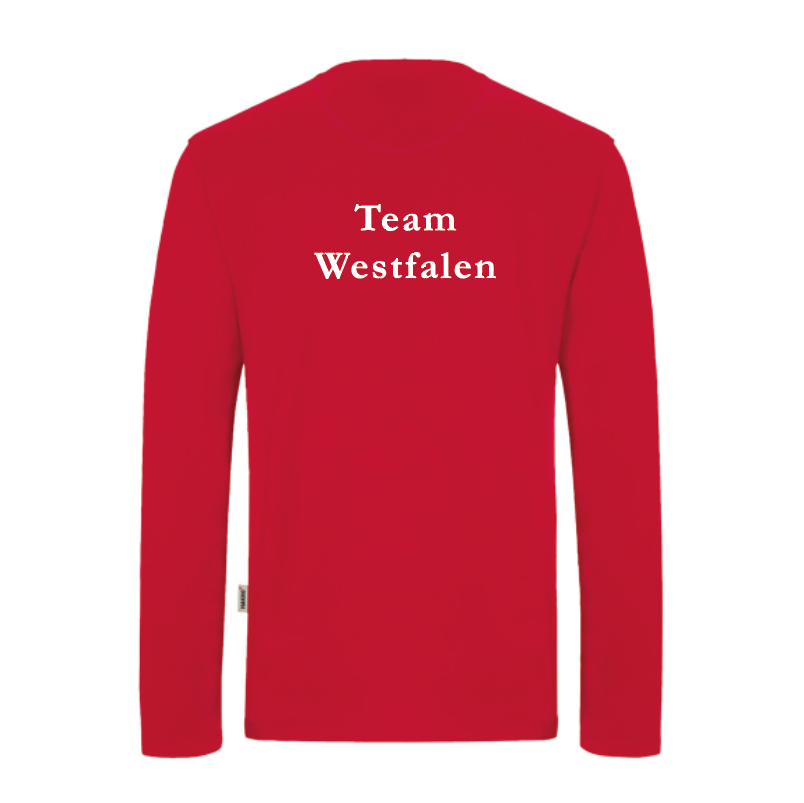Langarmshirt Herren, rot (Team Westfalen) - H279 - D