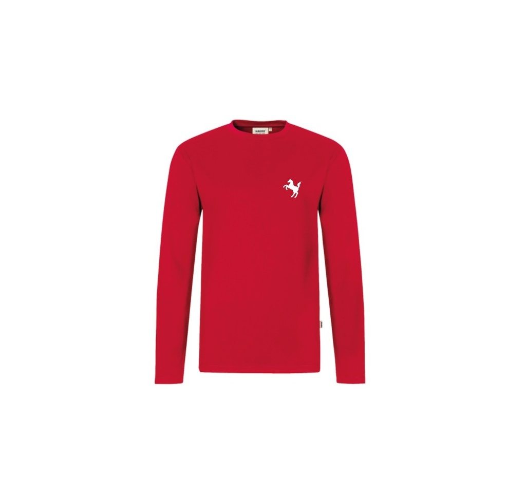 Langarmshirt Herren, rot - H279 - D