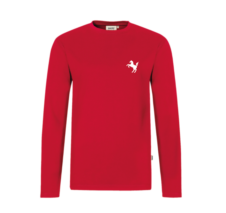 Langarmshirt Herren, rot - H279 - D