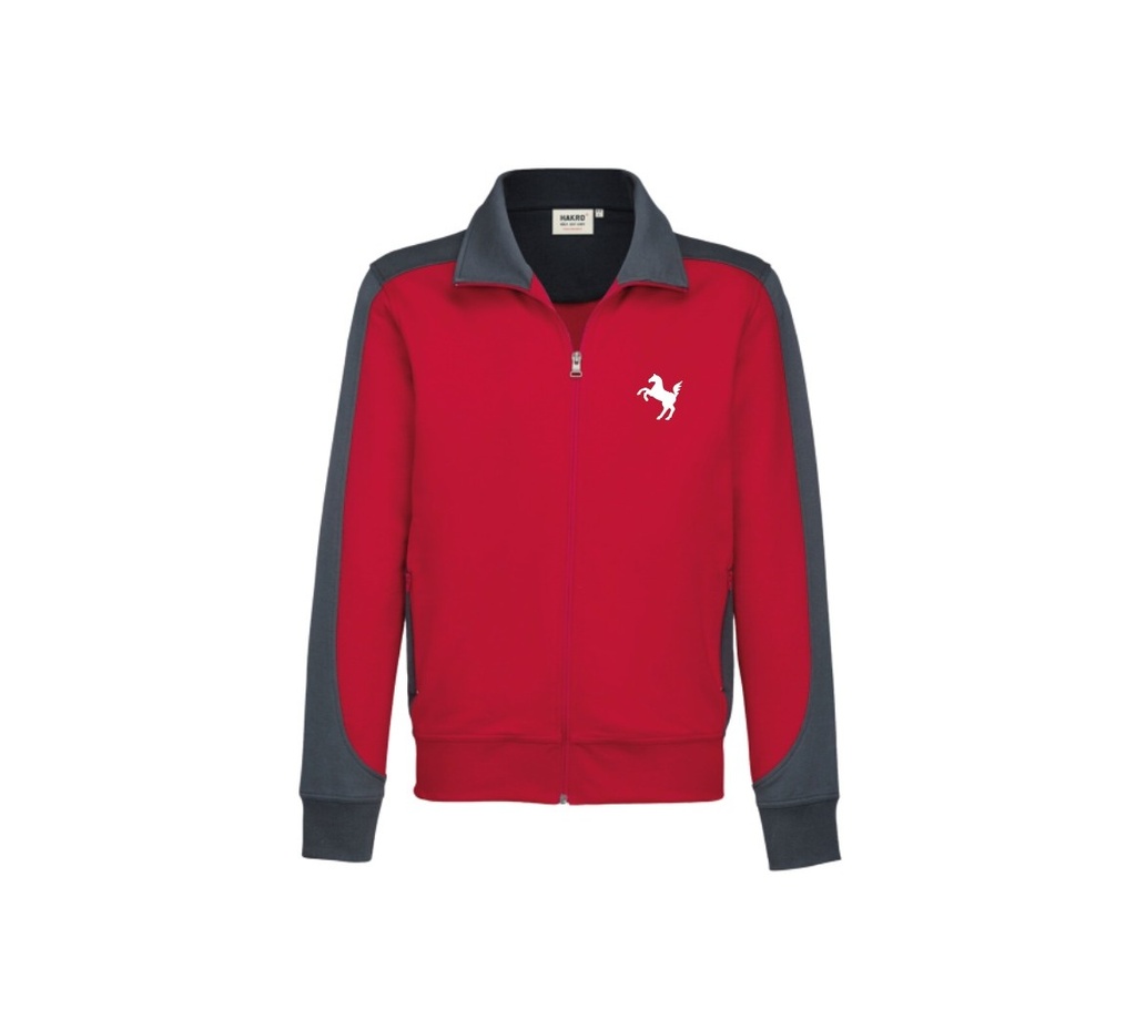 Sweatjacke Herren, rot - H477 - S