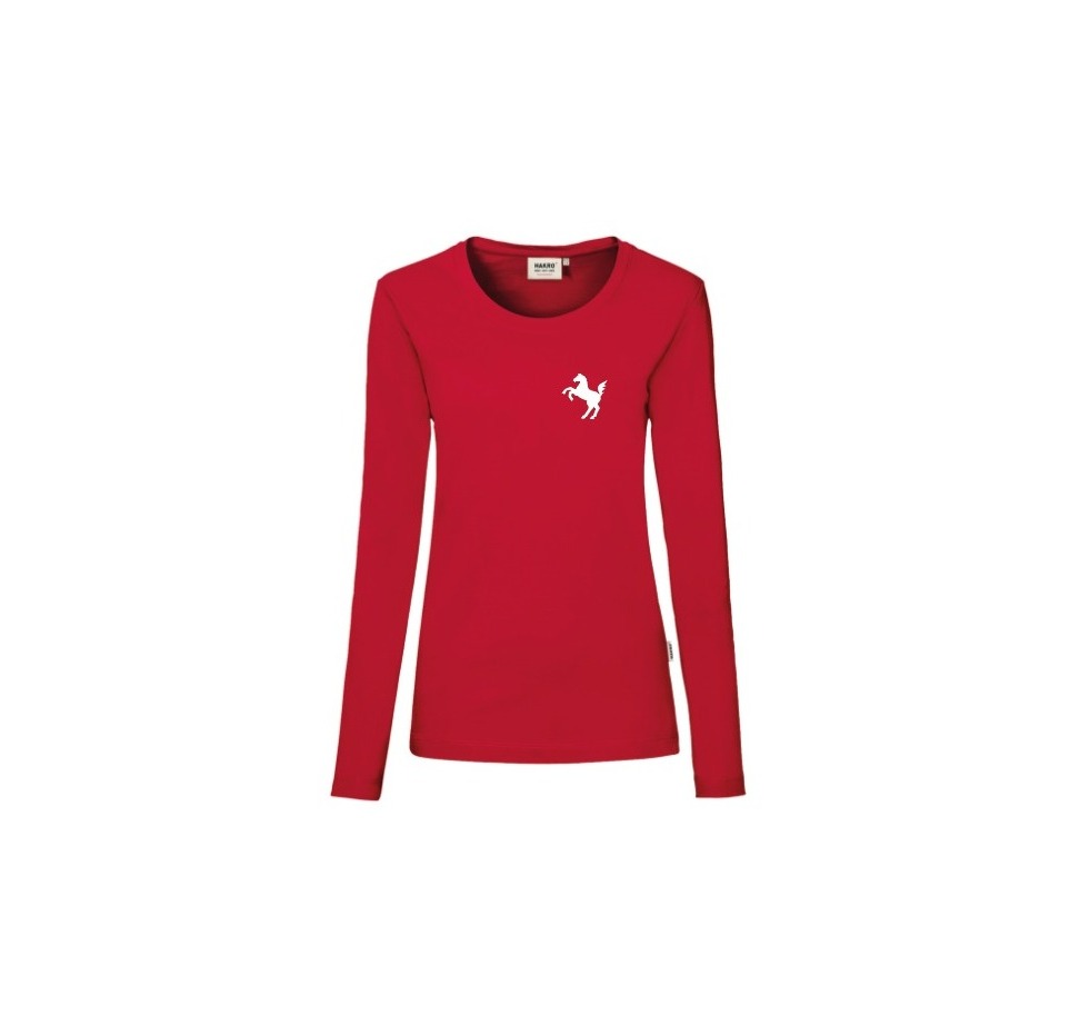 Langarmshirt Damen, rot - H179 - D