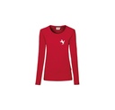 Langarmshirt Damen, rot - H179 - D