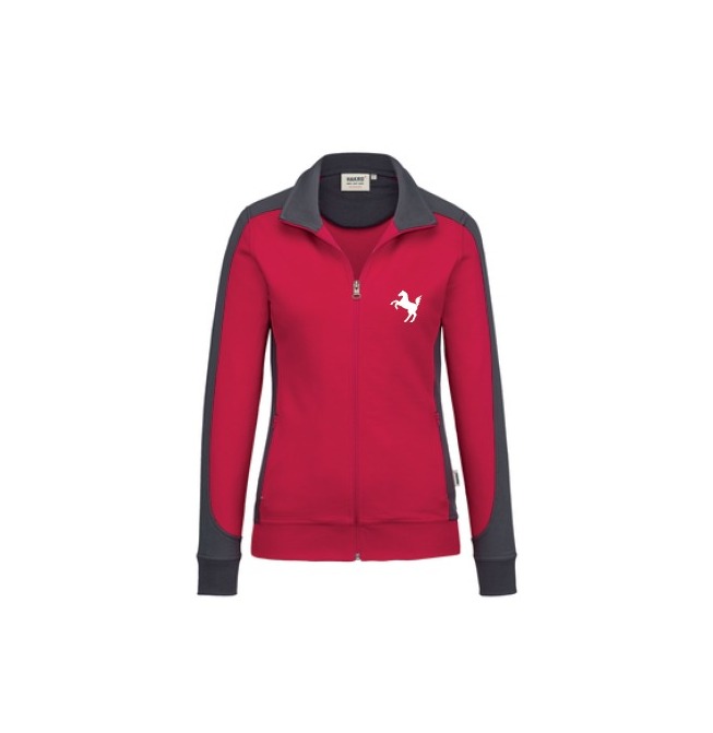Sweatjacke Damen, rot - H277 - S (XS)
