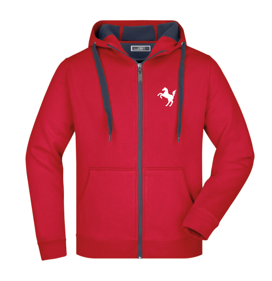 Sweatshirtjacke Damen, rot - JN354 - S