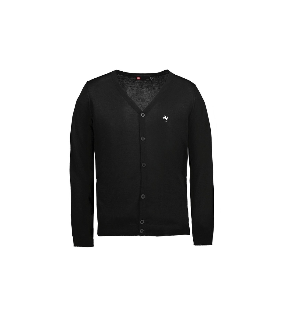 Cardigan Strickjacke Herren, schwarz - ID0642 - S (S)